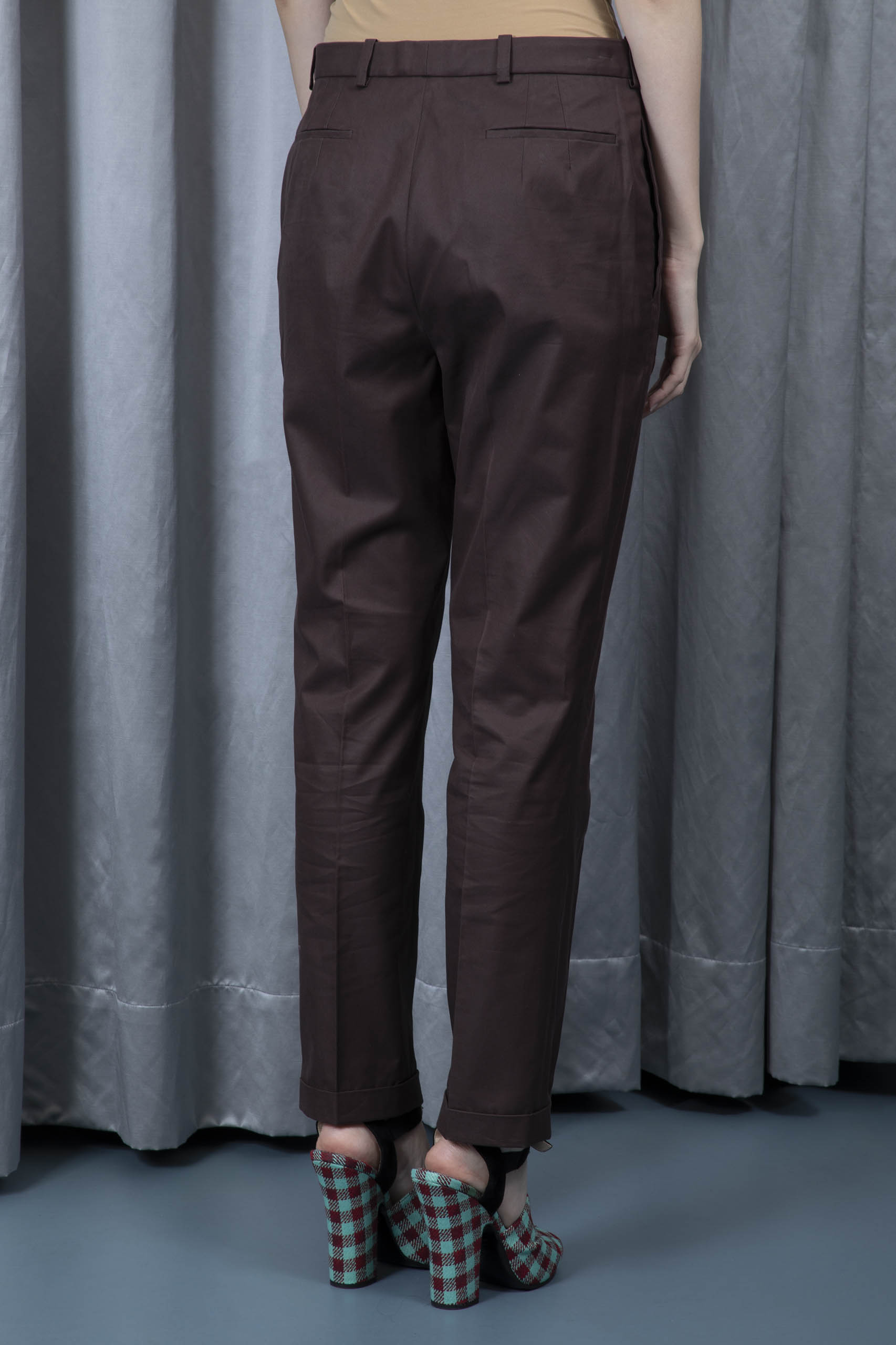 HERMÈS — Cotton cigarette pants (3/4)