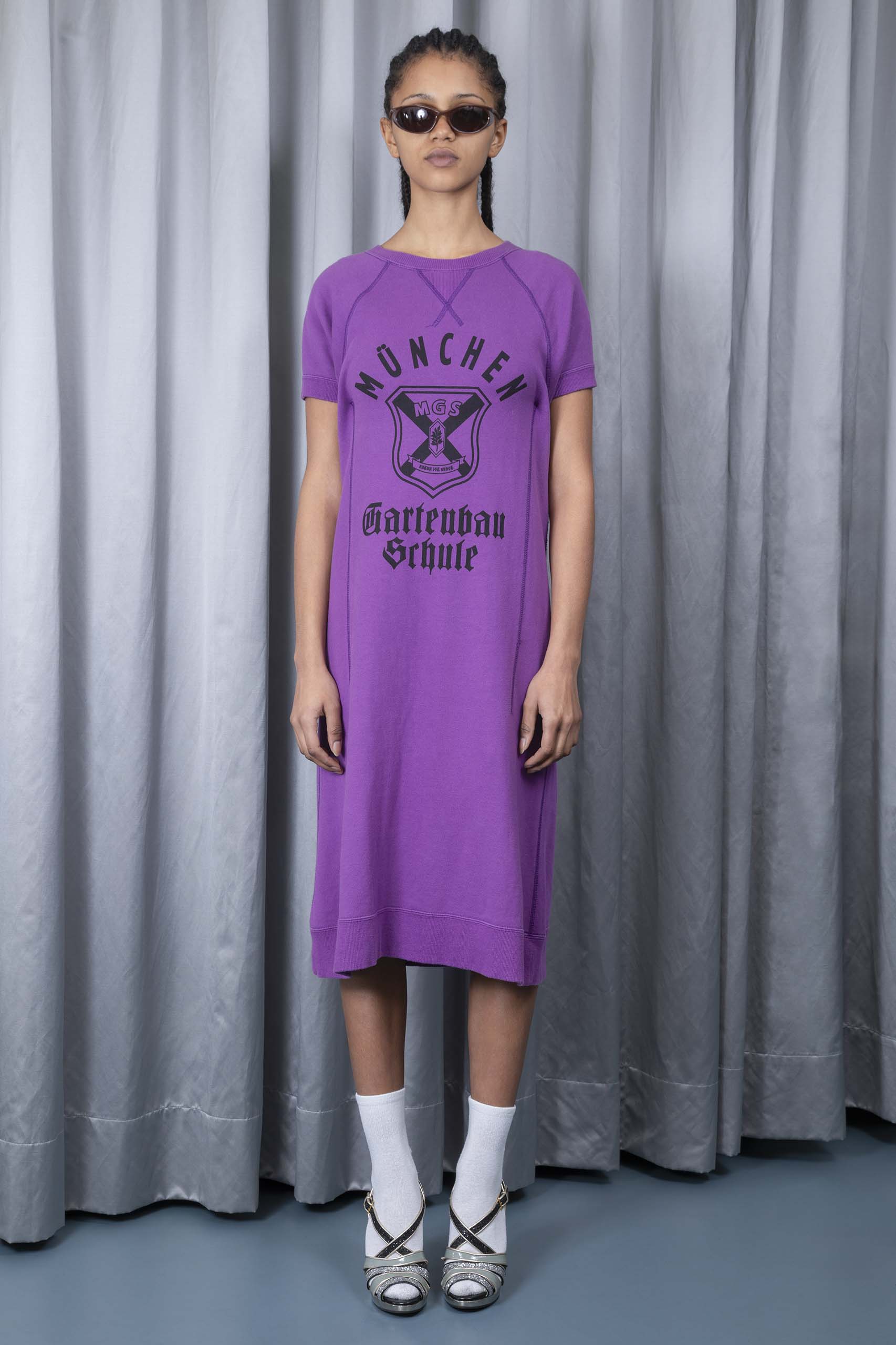 JUNYA WATANABE — Short-sleeve cinched sweat dress