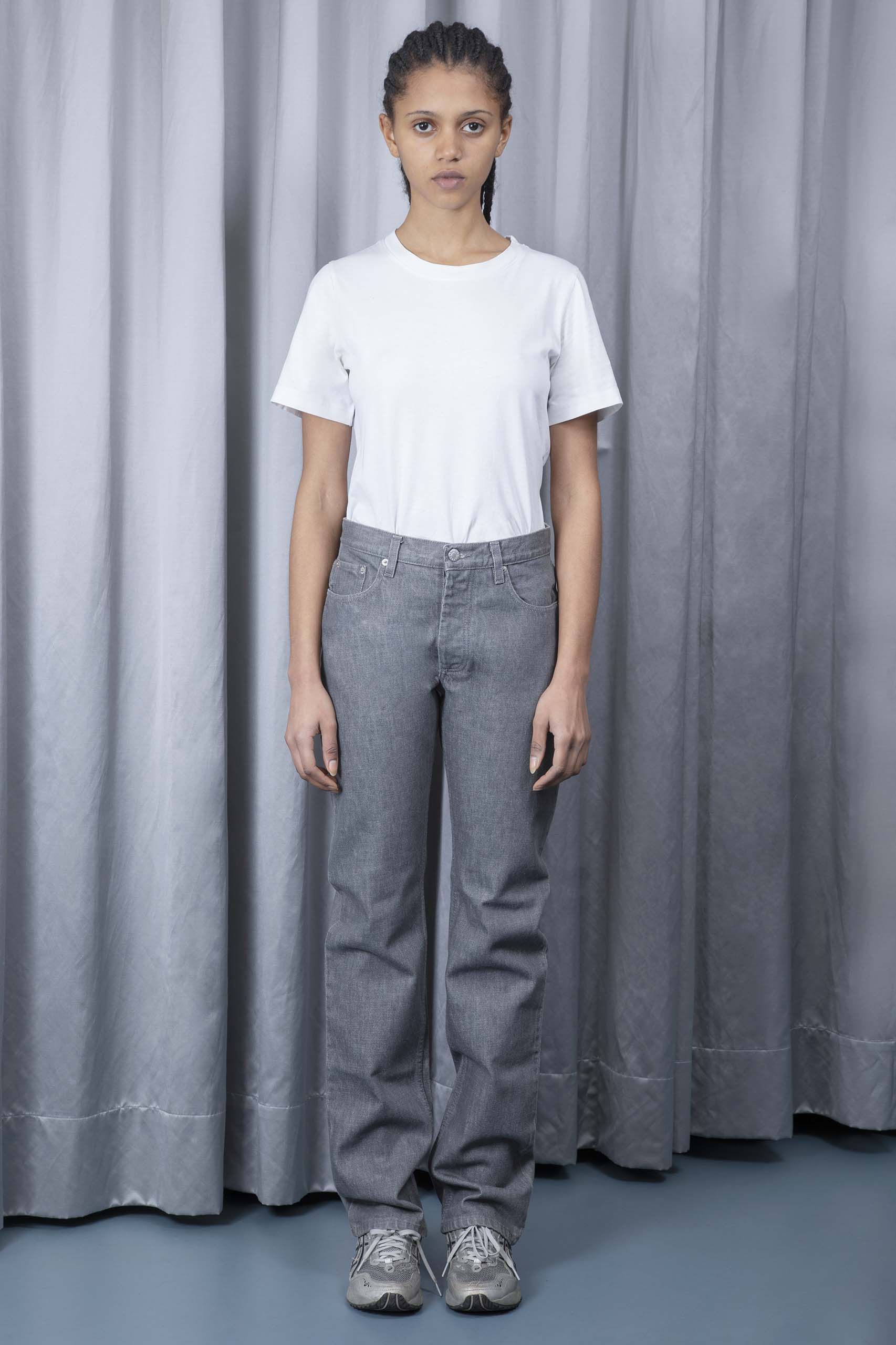 HELMUT LANG — Five-pockets grey denim trousers (4/4)