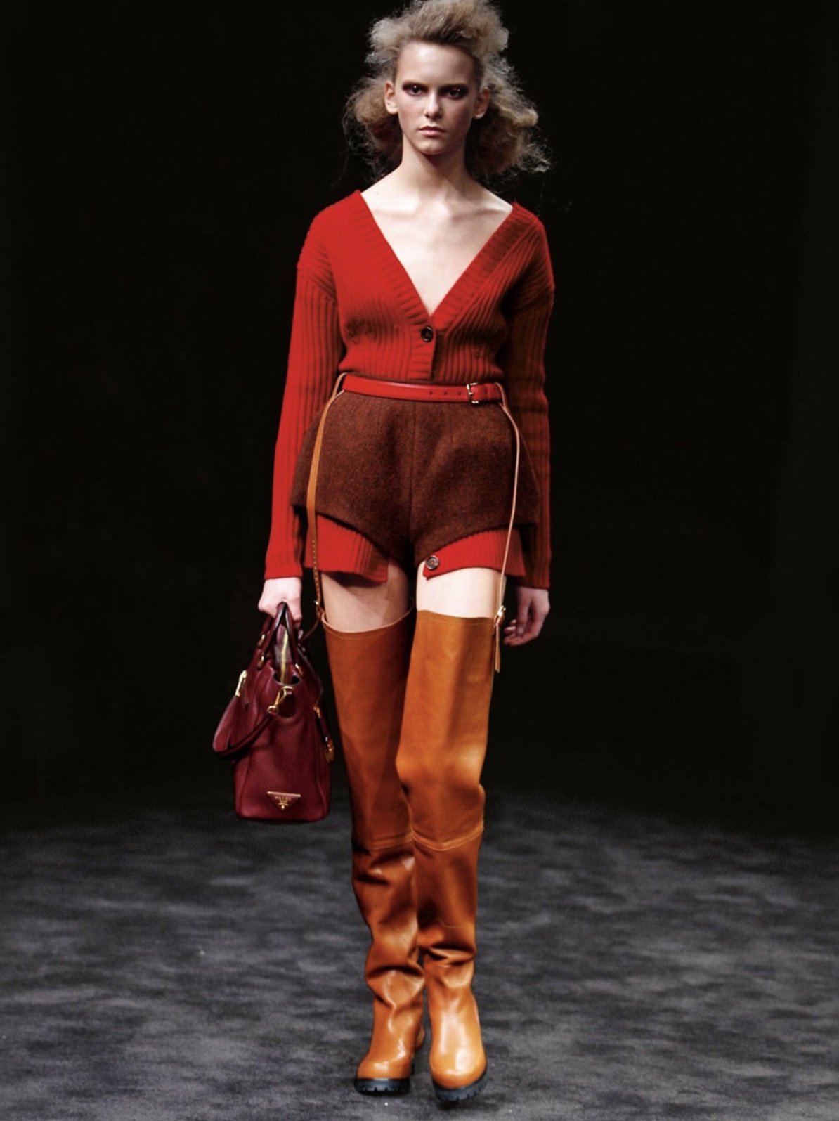 PRADA — Ribbed-knit alpaca cardigan (5/5)