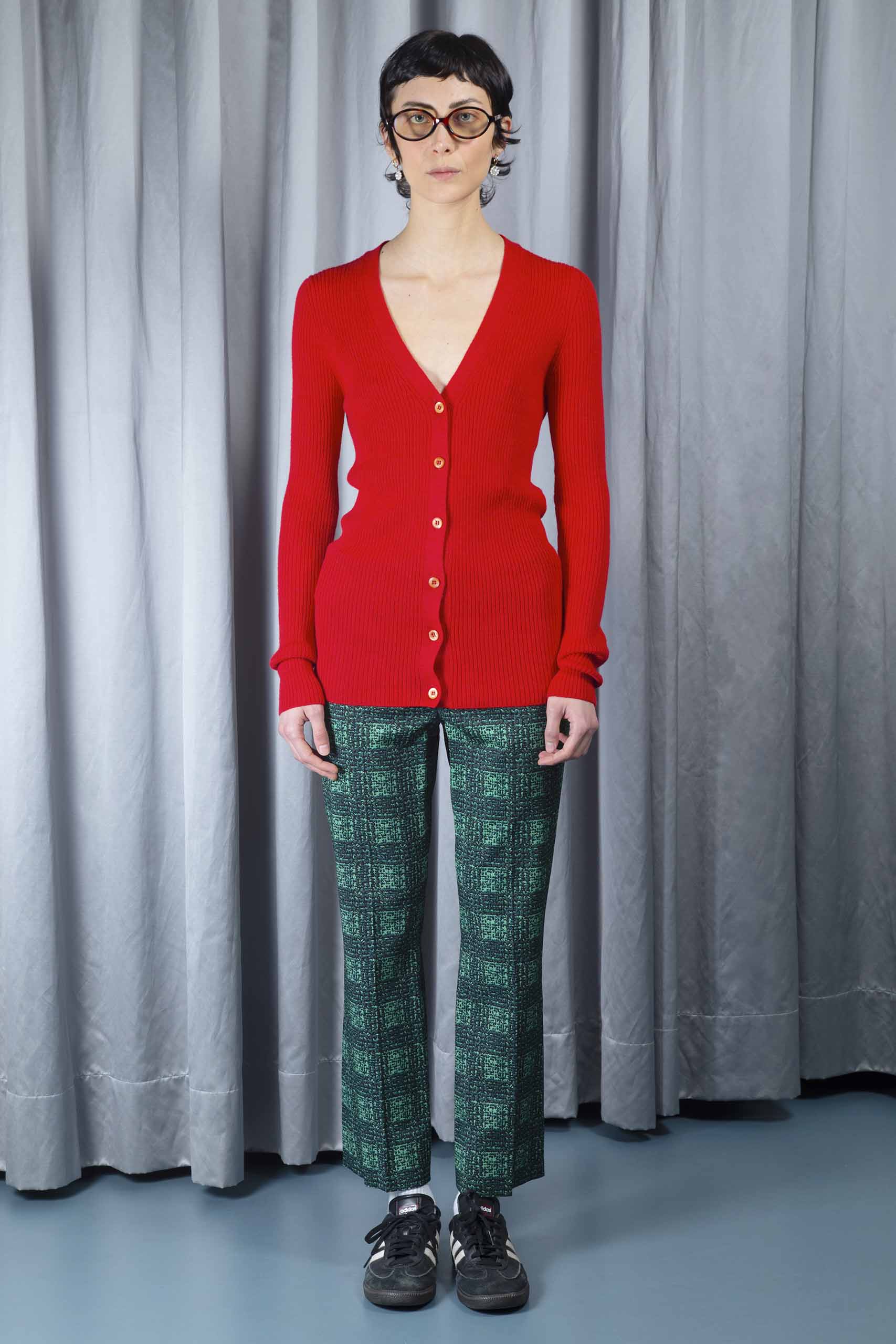 PRADA — Ribbed-knit alpaca cardigan (4/5)