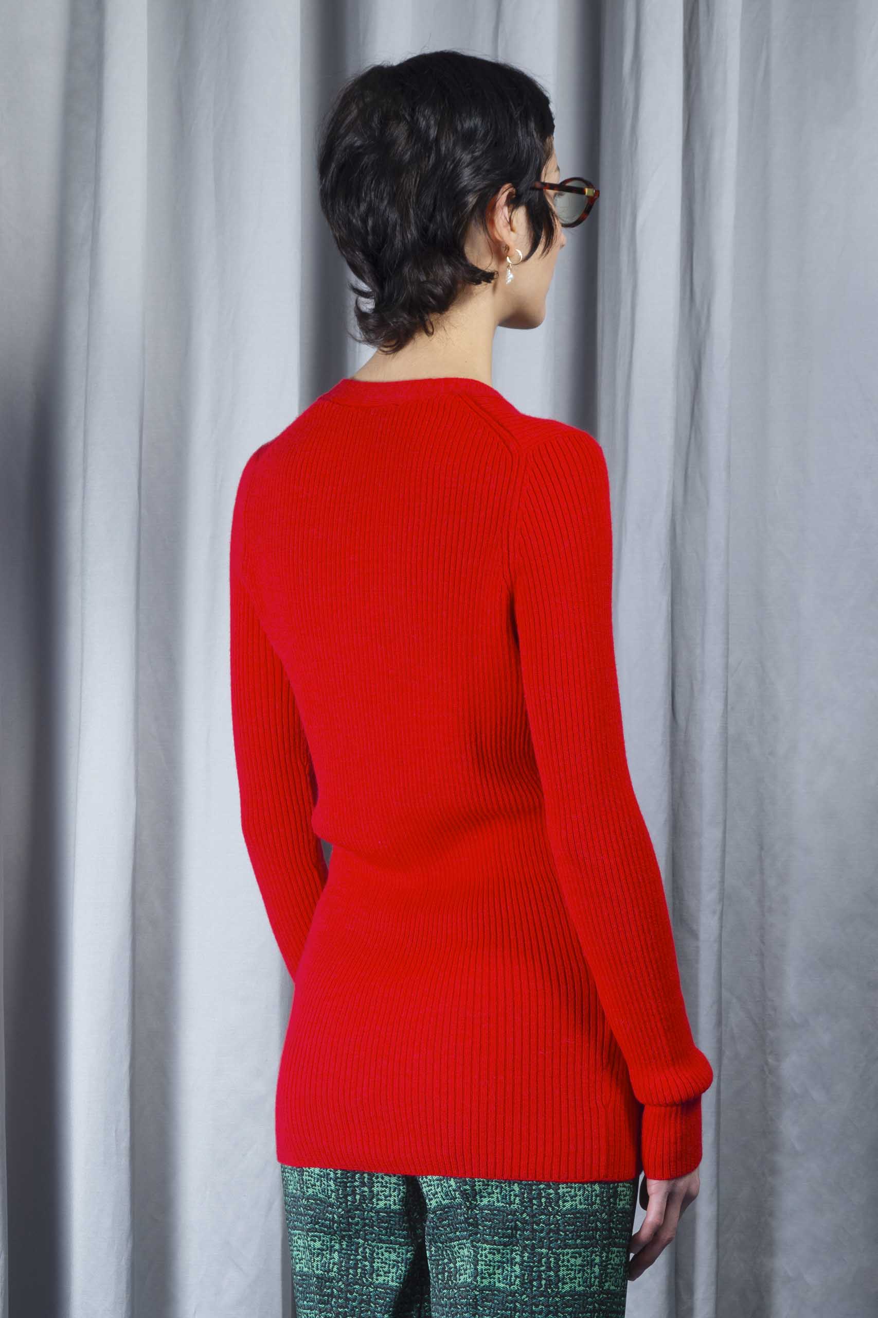 PRADA — Ribbed-knit alpaca cardigan (3/5)
