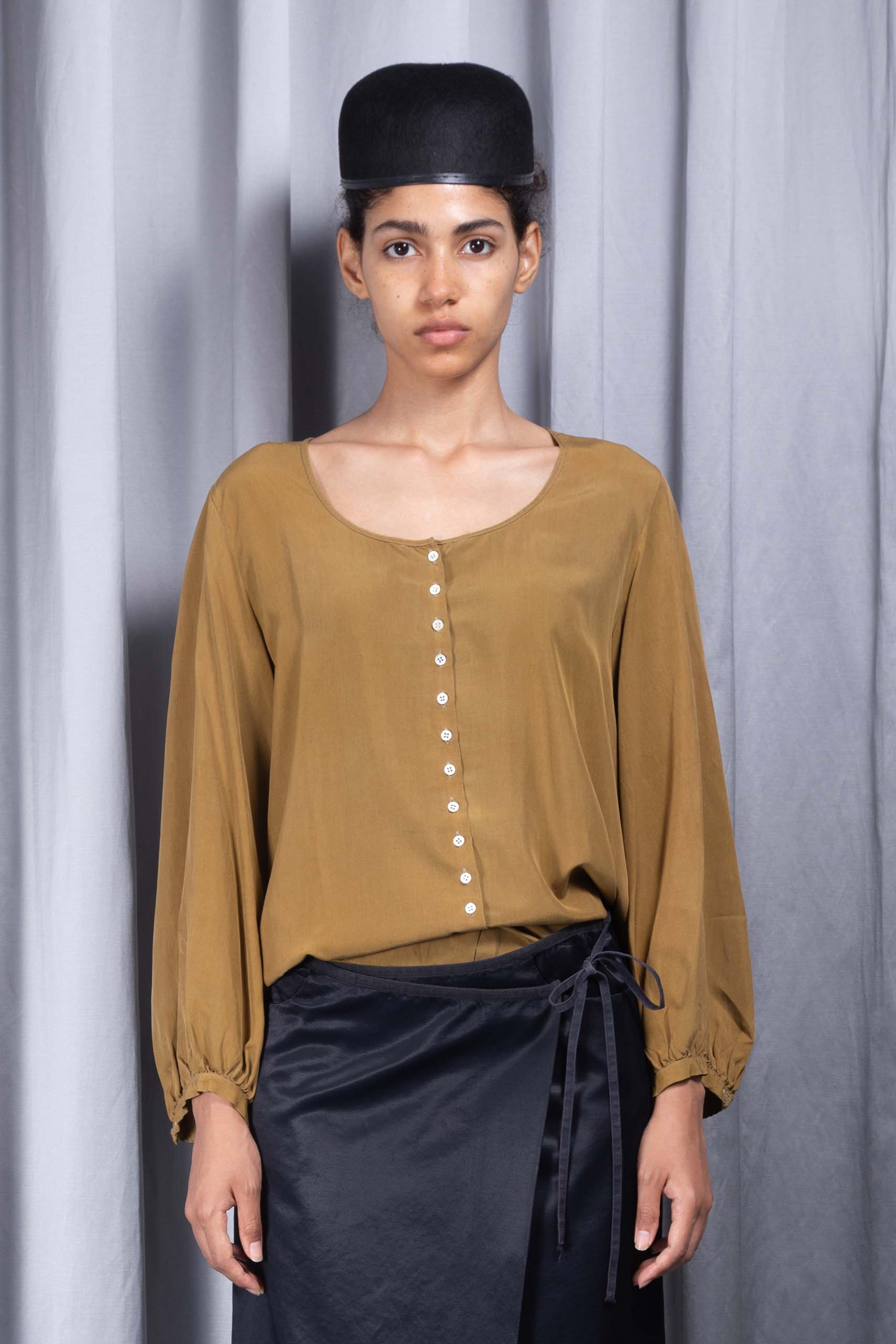 PRADA — Raw silk blouse