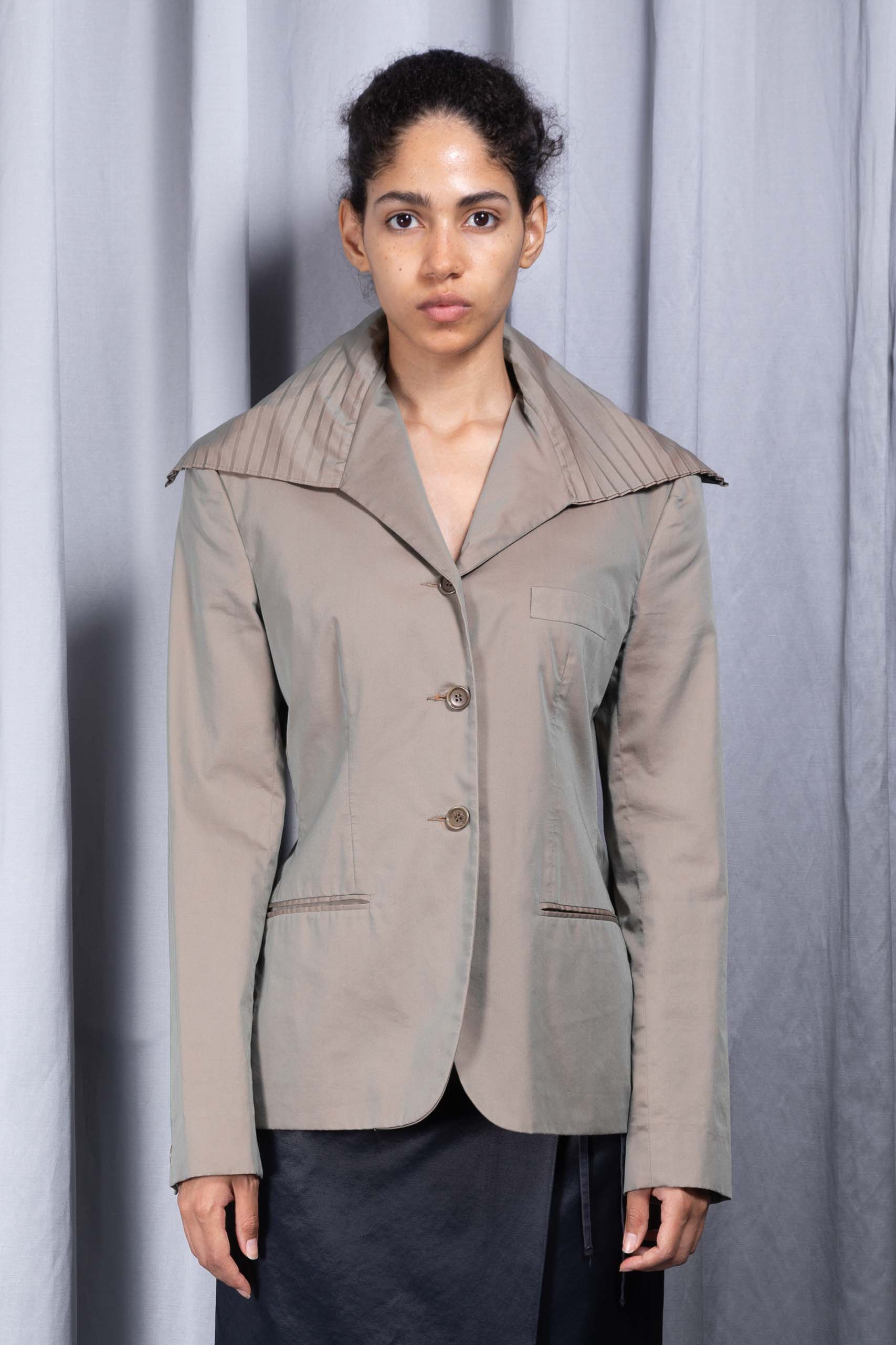 ROMEO GIGLI — Pleated collar jacket