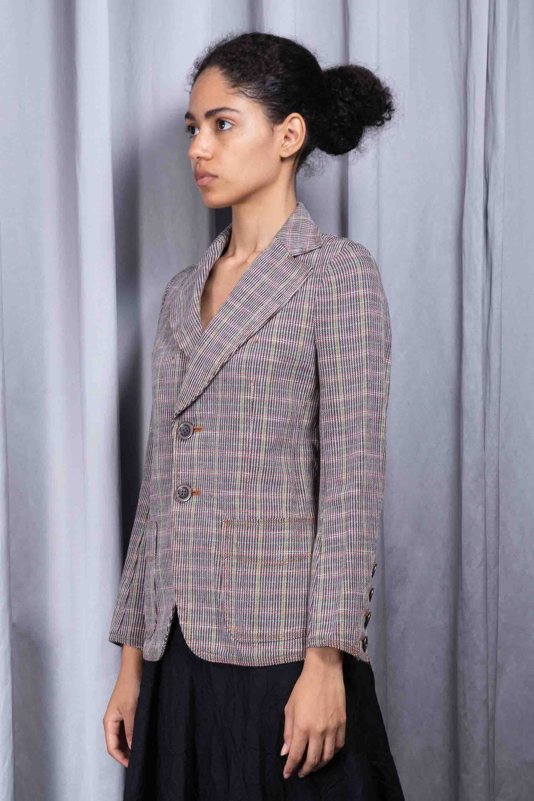 JUNYA WATANABE — Checkered canvas blazer (2/4)