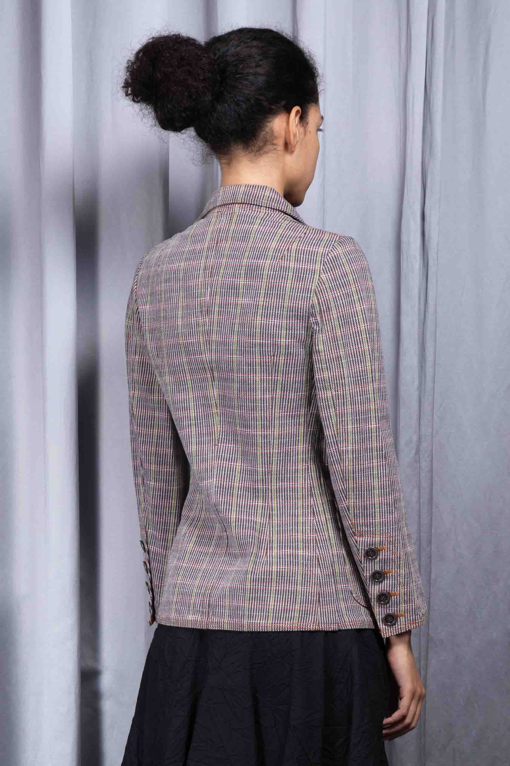 JUNYA WATANABE — Checkered canvas blazer (3/4)