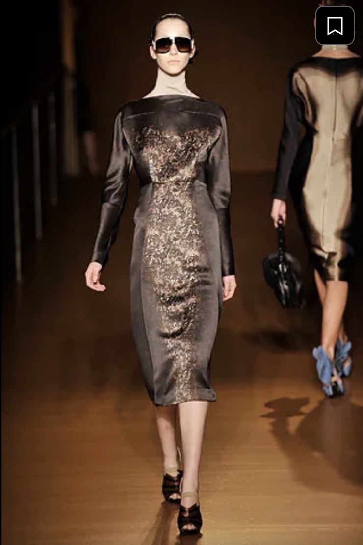 PRADA — Lace-print silk dress (4/4)