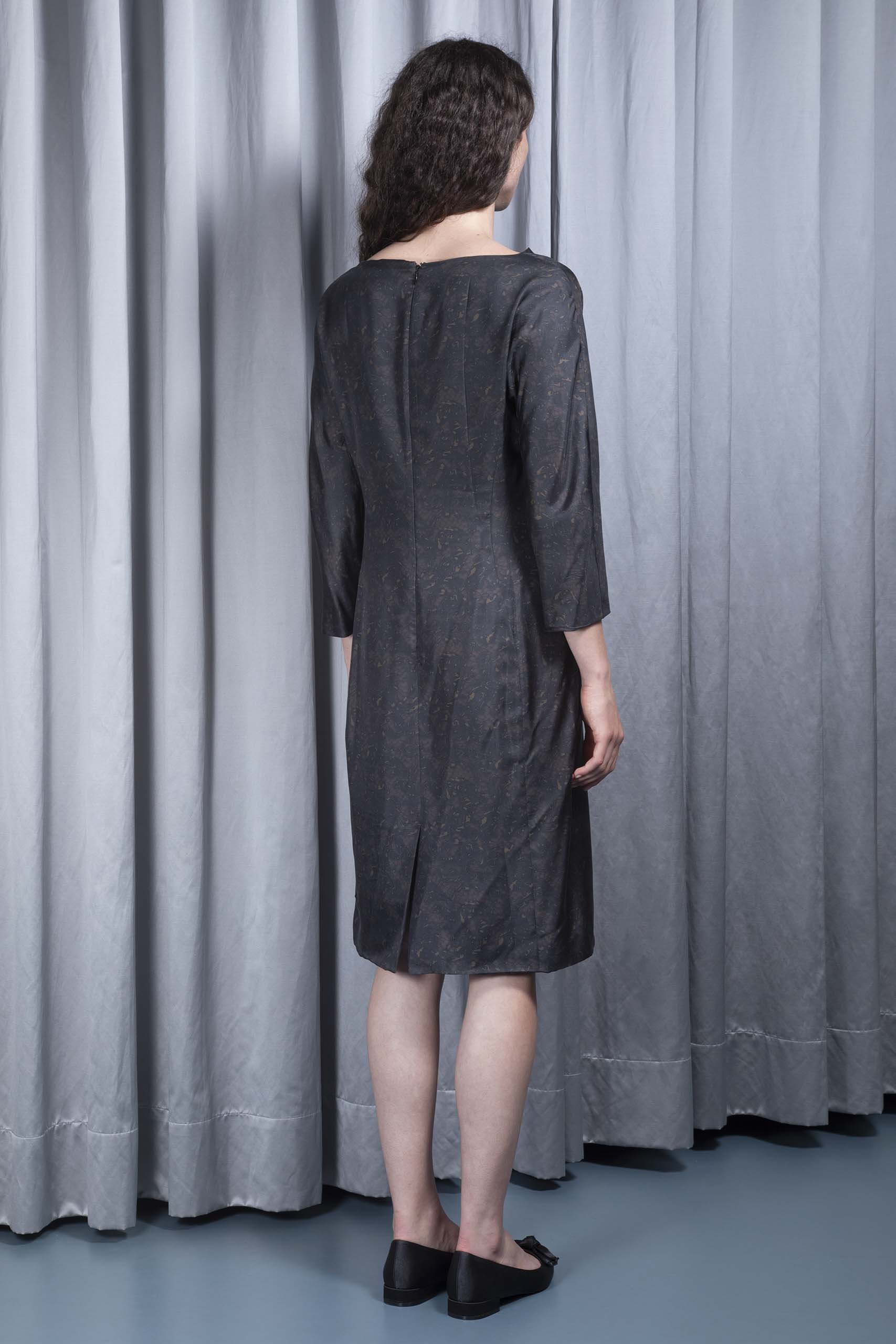 PRADA — Lace-print silk dress (3/4)