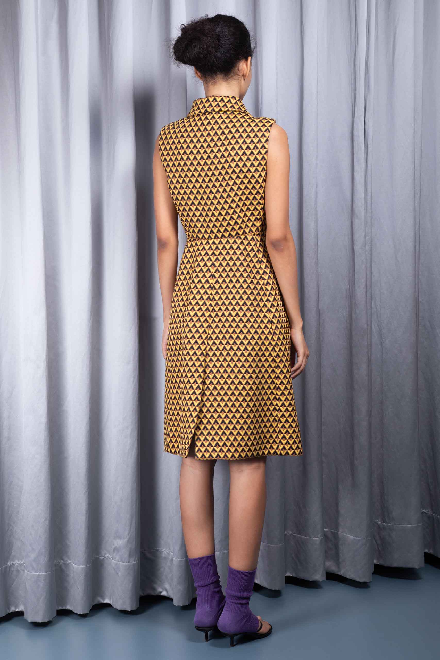 PRADA — Geometric-print robe manteau (3/4)