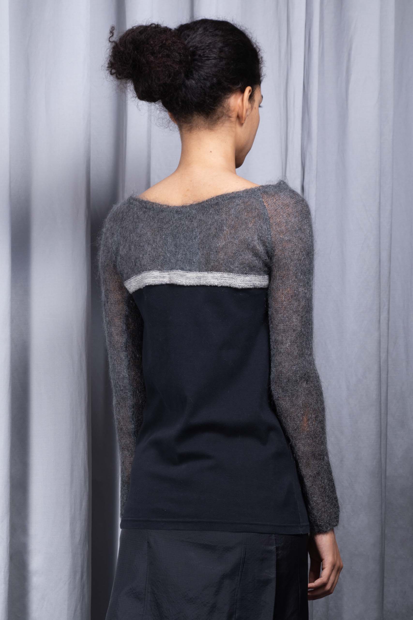 MIU MIU — Printed jersey and knit top (3/5)