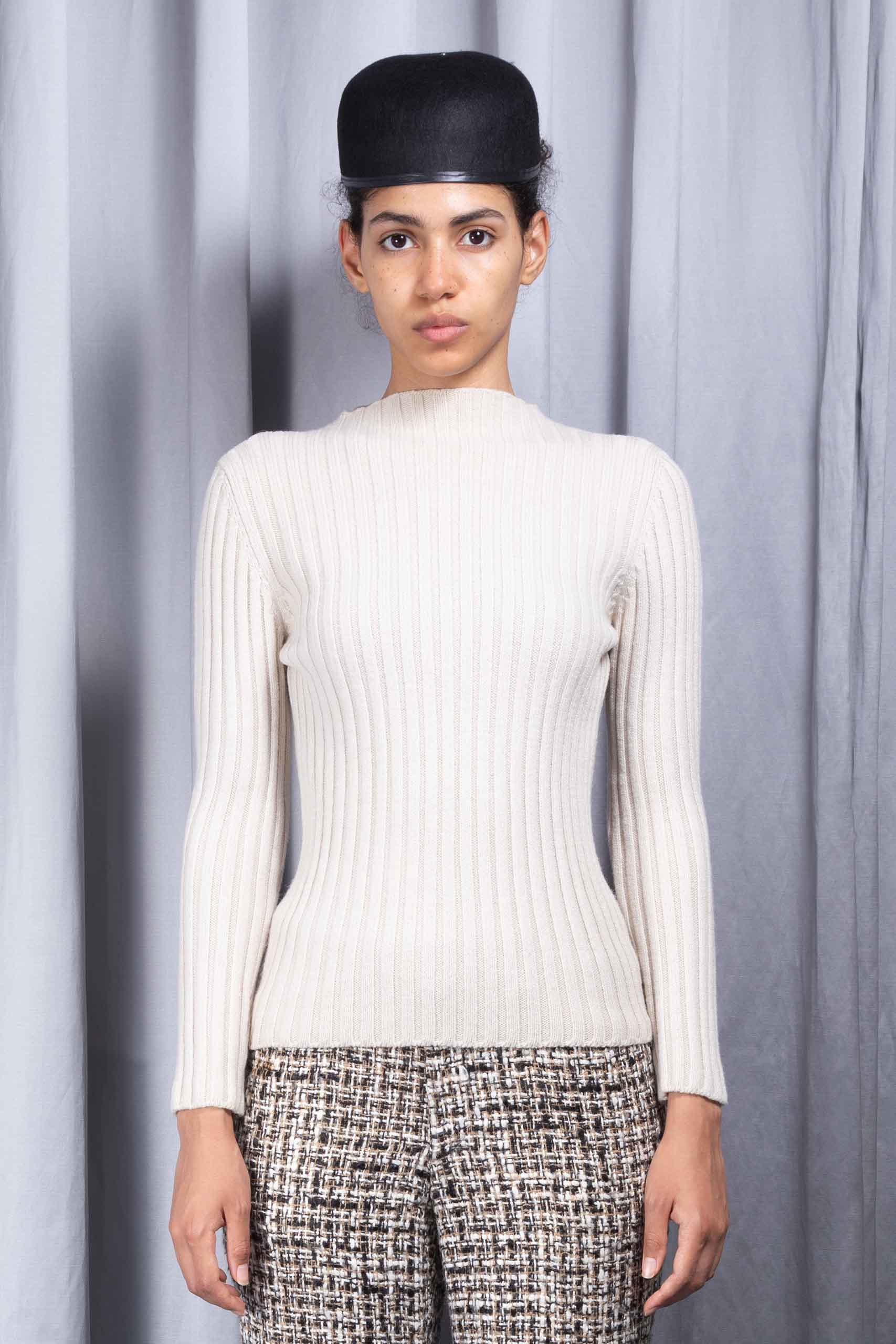 MIU MIU — Rib-knit wool sweater