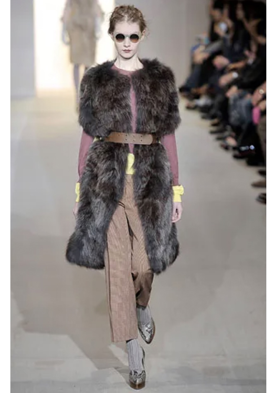 MARNI — Fur and wool knit sleeveless coat (4/4)
